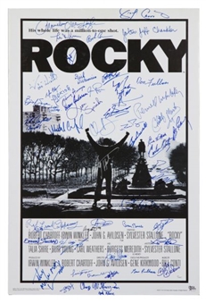 Rocky Movie Poster Signed by 50 Professional Boxers